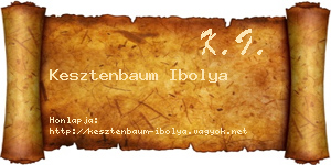 Kesztenbaum Ibolya névjegykártya